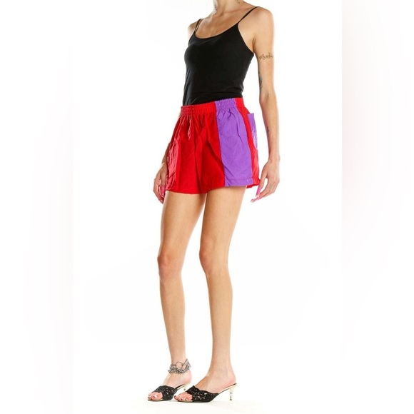 Urban Renewal Pants - Urban Renewal‎ Red Purple Colorblock Reworked Shorts size XS